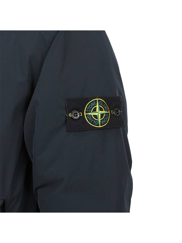 Techno Fabric Hooded Jacket Navy - STONE ISLAND - BALAAN 9