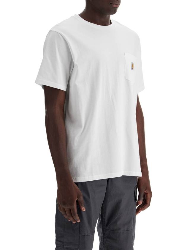 Pocket Short Sleeve T-Shirt White - CARHARTT WIP - BALAAN 3