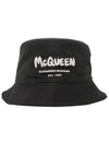 Graffiti Logo Bucket Hat Black - ALEXANDER MCQUEEN - BALAAN 3