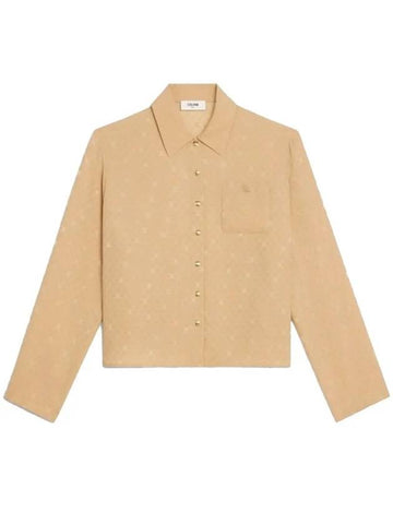 Triomphe Silk Blouse Beige - CELINE - BALAAN 1