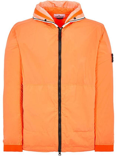 Wappen Patch Skin Touch Nylon Hooded Jacket Orange - STONE ISLAND - BALAAN 2