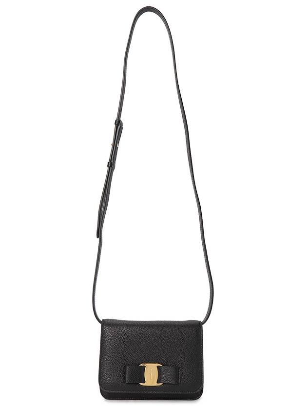 Vara Bow Flap Cross Bag Black - SALVATORE FERRAGAMO - BALAAN 7