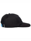 Monogram Motif Cotton Twill Ball Cap Black White - BURBERRY - BALAAN 6