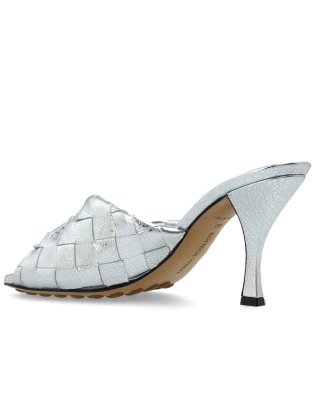 Bottega Veneta Blink Heeled Mules, Women's, Silver - BOTTEGA VENETA - BALAAN 5