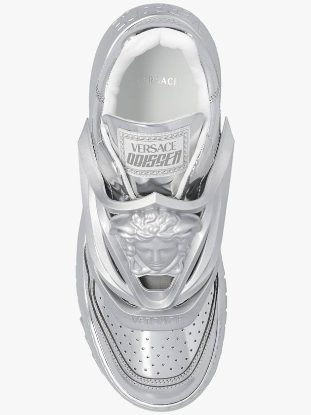 Odyssey Metallic Low Top Sneakers Silver - VERSACE - BALAAN 7