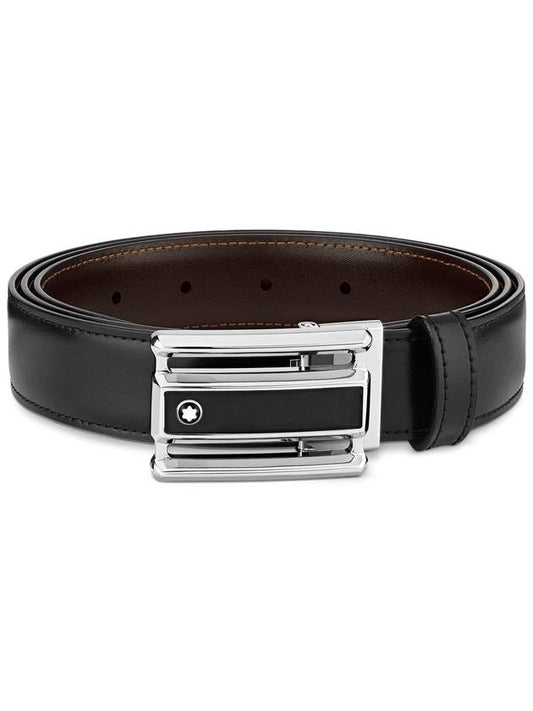 Reversible Leather Belt Black Brown - MONTBLANC - BALAAN 2