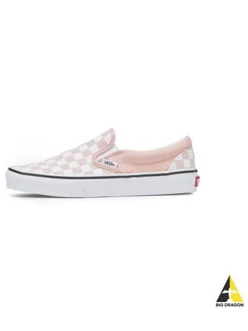 Classic Slip On Color THEORY Checkerboard Rose Smoke VN000BVZBQL1 - VANS - BALAAN 1