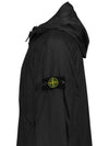 Kids Crinkle Reps Nylon Garment Dyed Zip Up Hoodie Black - STONE ISLAND - BALAAN 5