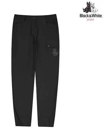 Women s fall jogger fit 9 4 pants 5014LXWN BLACK - BLACK&WHITE - BALAAN 1