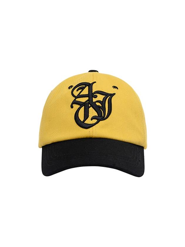 sporty logo color mix ball cap yellow - AJOBYAJO - BALAAN 2