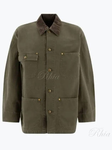 relaxed fit cover wool jacket 01 6034 76 army green coverall - ORSLOW - BALAAN 1