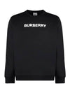 Logo Print Crew Neck Sweatshirt Black - BURBERRY - BALAAN 1