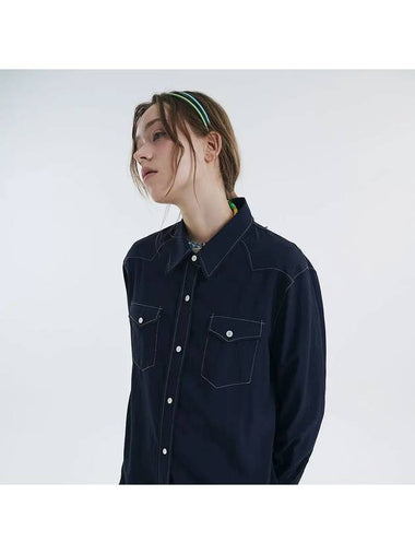 Western stitch shirt navy 0111 - VOYONN - BALAAN 1