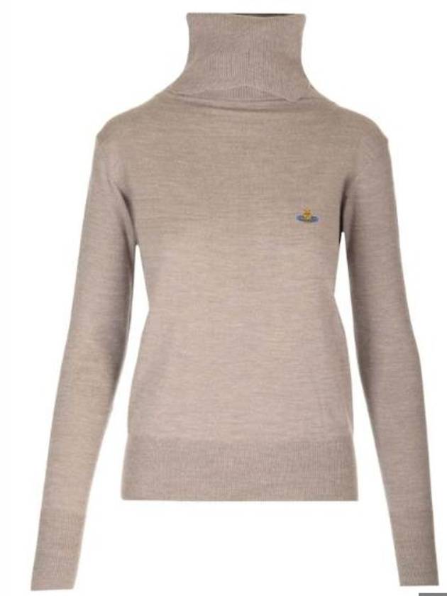 Bea ORB Embroidered Logo Turtleneck Grey - VIVIENNE WESTWOOD - BALAAN 2