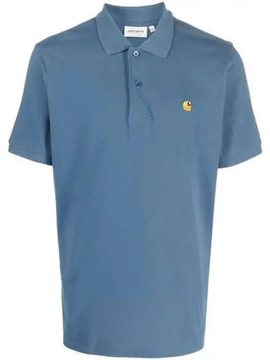 WIP I023807 Chase embroidery logo pique polo short sleeve t shirt 1027095 - CARHARTT - BALAAN 1