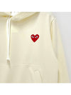 Red Heart Logo Hoodie Ivory AX T174 0513 - COMME DES GARCONS PLAY - BALAAN 5