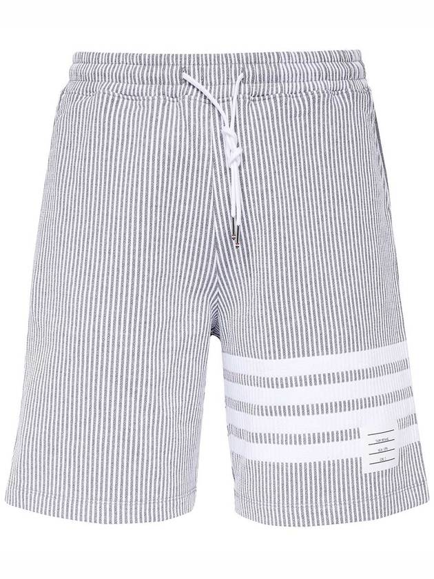 Seersucker Loopback 4-Bar Sweat Shorts Light Grey - THOM BROWNE - BALAAN 2