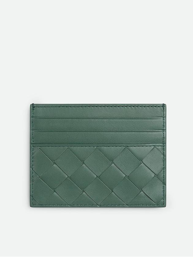 Intrecciato Leather Card Wallet Aloe - BOTTEGA VENETA - BALAAN 3