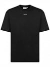 Logo Print Short Sleeve T-Shirt Black - CALVIN KLEIN - BALAAN 2