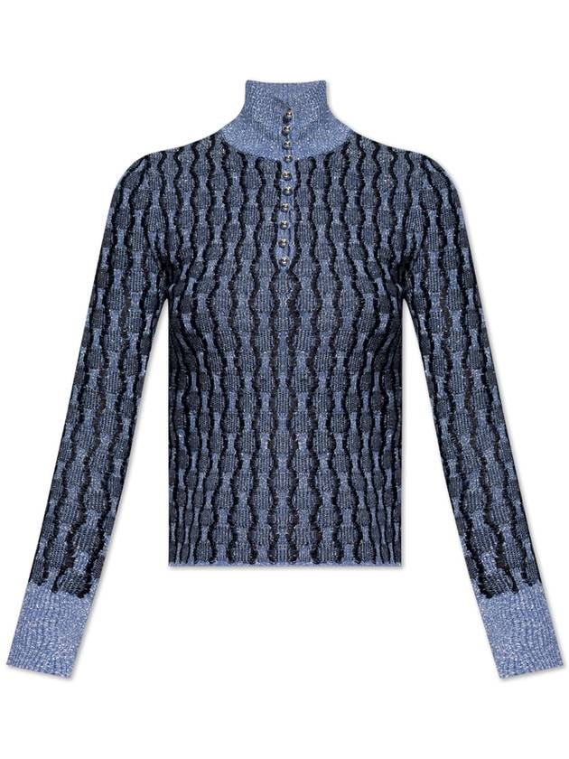 Lanvin Sweater With Lurex Thread, Women's, Blue - LANVIN - BALAAN 1