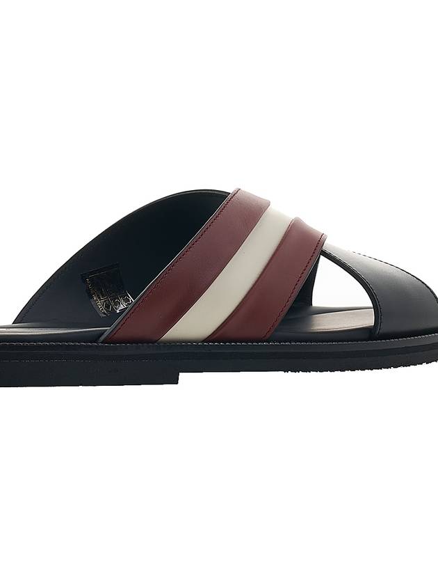 Jaabir Striped Slippers 602667 24044 F008 Black - BALLY - BALAAN 11