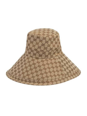 GG Wide Brim Bucket Hat Beige - GUCCI - BALAAN 1