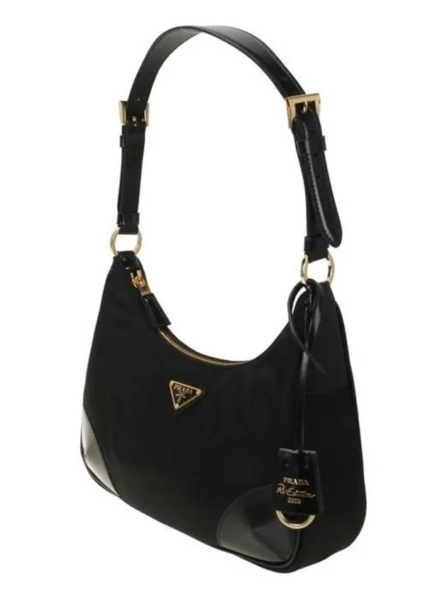 Re-Edition 2002 Re-Nylon and Brushed Leather Shoulder Bag Black - PRADA - BALAAN 3