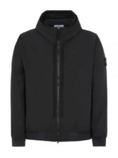 Soft Shell-R E.Dye Pure Insulation Technology Recycled Polyester Primaloft Hooded Jacket Black - STONE ISLAND - BALAAN 2