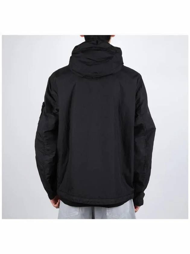 4100092 Crinkle Reps R-NY Wind Resistant Anti Drop Hooded Jacket Black - STONE ISLAND - BALAAN 5