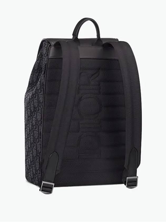 Saddle Oblique Jacquard Calfskin Backpack Black - DIOR - BALAAN 5