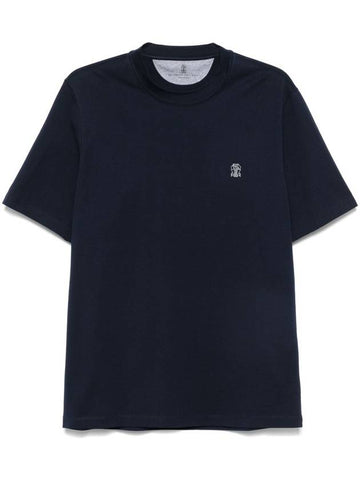 Brunello Cucinelli T-shirts and Polos Blue - BRUNELLO CUCINELLI - BALAAN 1