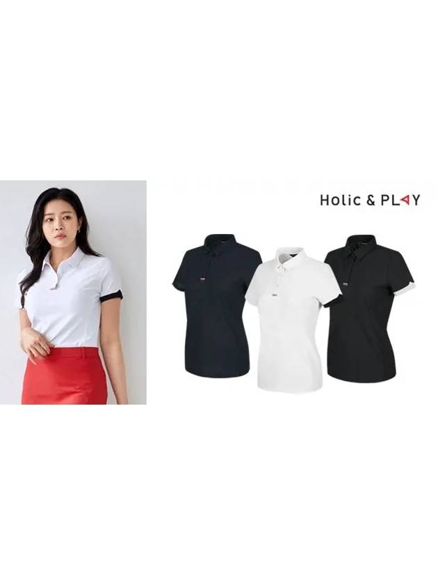 simple collar short-sleeved T-shirt HA2WTS006 - HOLIC&PLAY - BALAAN 4