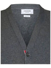 Milano Stitch 4-Bar Cardigan Medium Grey - THOM BROWNE - BALAAN 5