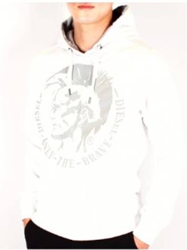 Men Hoodie Mohawk White 100 - DIESEL - BALAAN 1