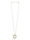 Gancini Pendant Crystal Necklace Gold - SALVATORE FERRAGAMO - BALAAN 2