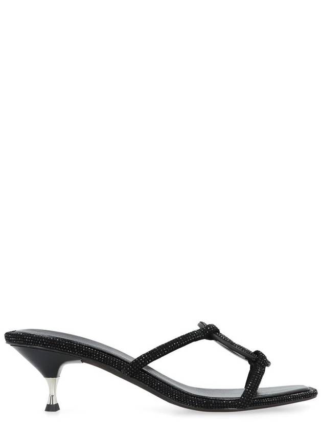 Miller Pave Bombe Heel Slippers Black - TORY BURCH - BALAAN 2