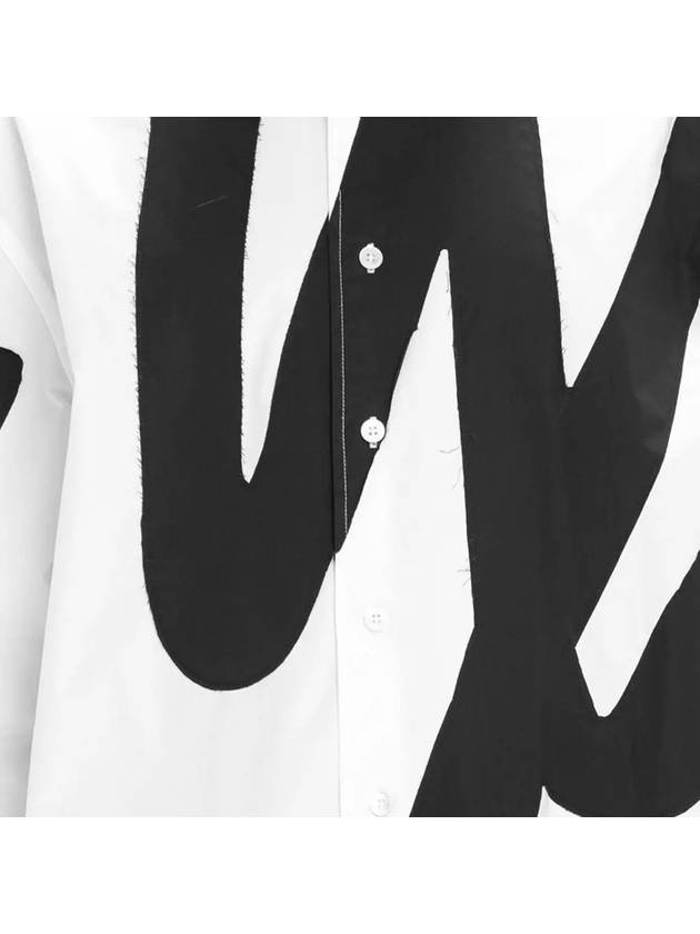 Logo Applique Long Sleeve Shirt White - JW ANDERSON - BALAAN.