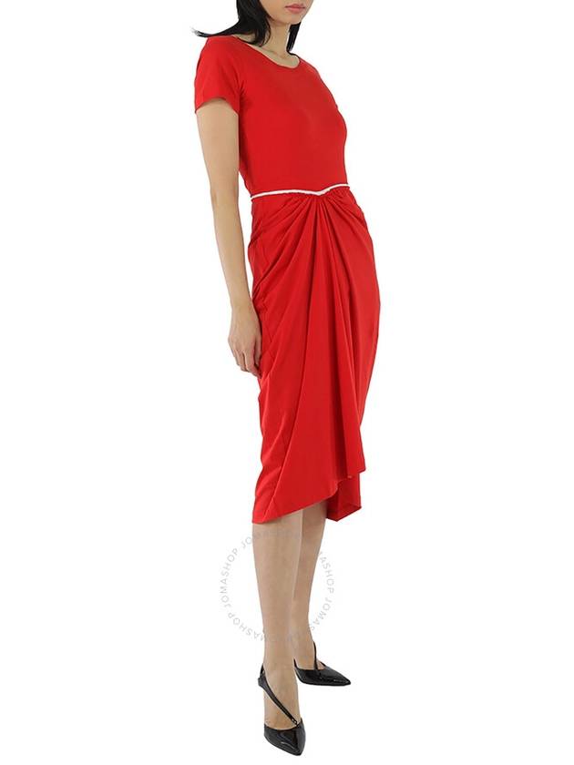 Drape Jersey Long Dress Red - MARNI - BALAAN 3