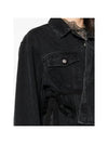 SS24 MM6 Margiela Frayed Hem Denim Jacket Black - MAISON MARGIELA - BALAAN 6