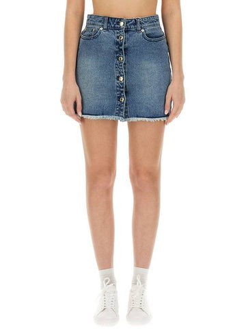 Michael Kors Denim Mini Skirt - MICHAEL KORS - BALAAN 1