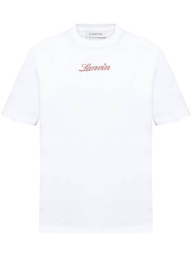 Lanvin Bouclette Script Logo T-Shirt Clothing - LANVIN - BALAAN 1