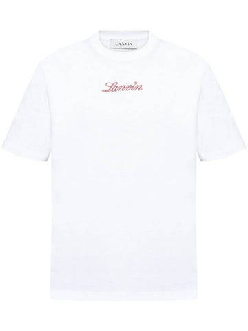 Lanvin Bouclette Script Logo T-Shirt Clothing - LANVIN - BALAAN 1