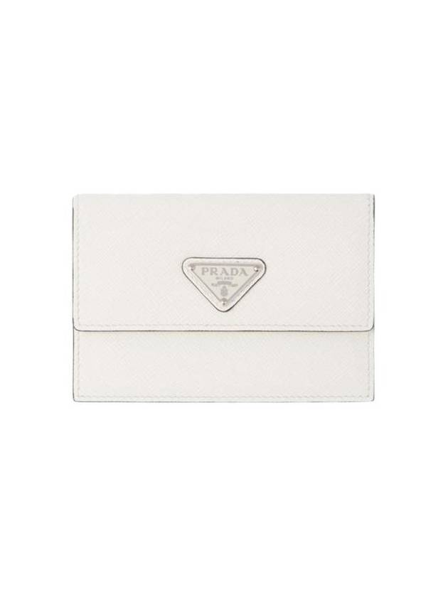 Saffiano Leather Document Holder White - PRADA - BALAAN 1