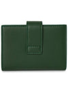 Hug Two-Tone Card Wallet Forest Green - SALVATORE FERRAGAMO - BALAAN 3