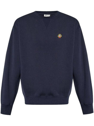 Embroidered Logo Sweatshirt Navy - BALLY - BALAAN 1