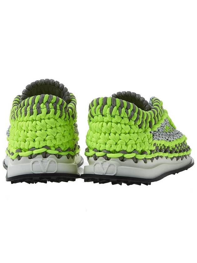 Crochet Low Top Sneakers Green - VALENTINO - BALAAN 5