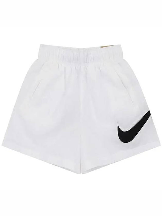Women's Sportswear Essentials High Rise Woven Shorts White - NIKE - BALAAN 1