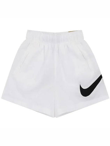 Women's Sportswear Essentials High Rise Woven Shorts White - NIKE - BALAAN 1