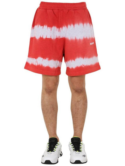 Men's Tie Dye Bermuda Shorts Red - MSGM - BALAAN 2