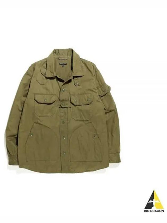 Explorer Shirt Jacket Olive PC Coated Cloth 22F1D037 LN170 SD006 - ENGINEERED GARMENTS - BALAAN 1